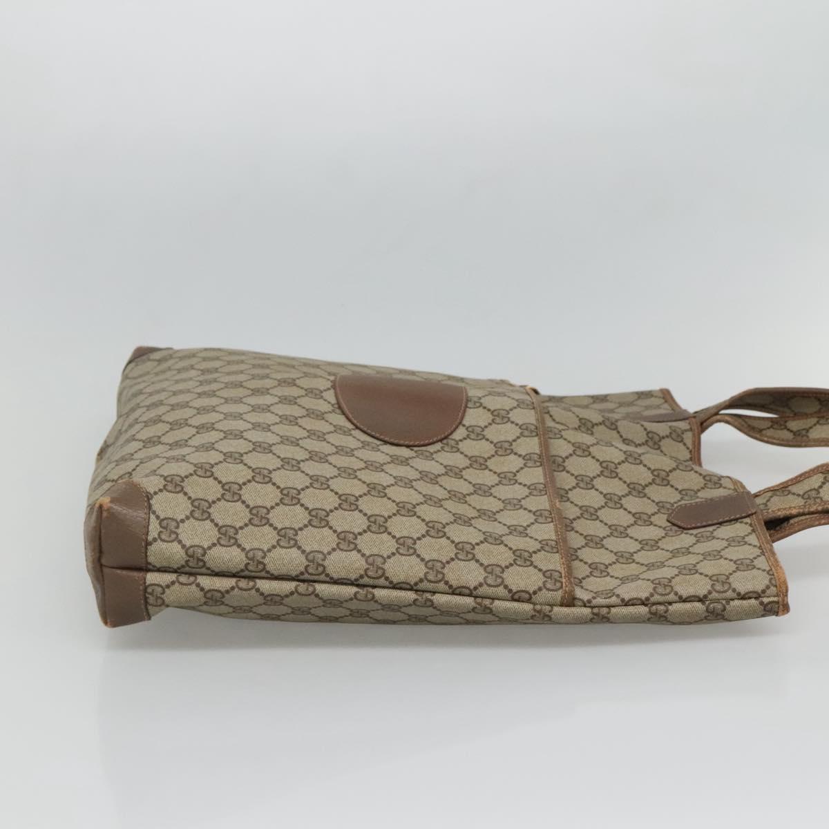 GUCCI GG Supreme Tote Bag PVC Beige Gold 002 39 0054 Auth 129381