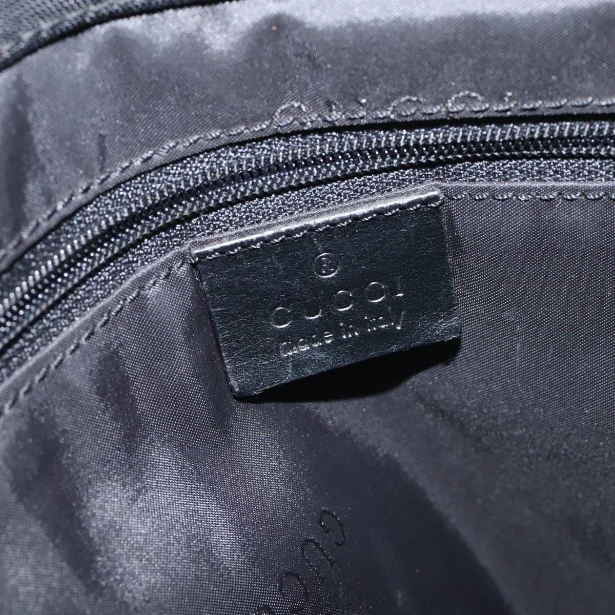 GUCCI Bamboo Hand Bag Canvas Black Silver 002 1016 Auth 129394
