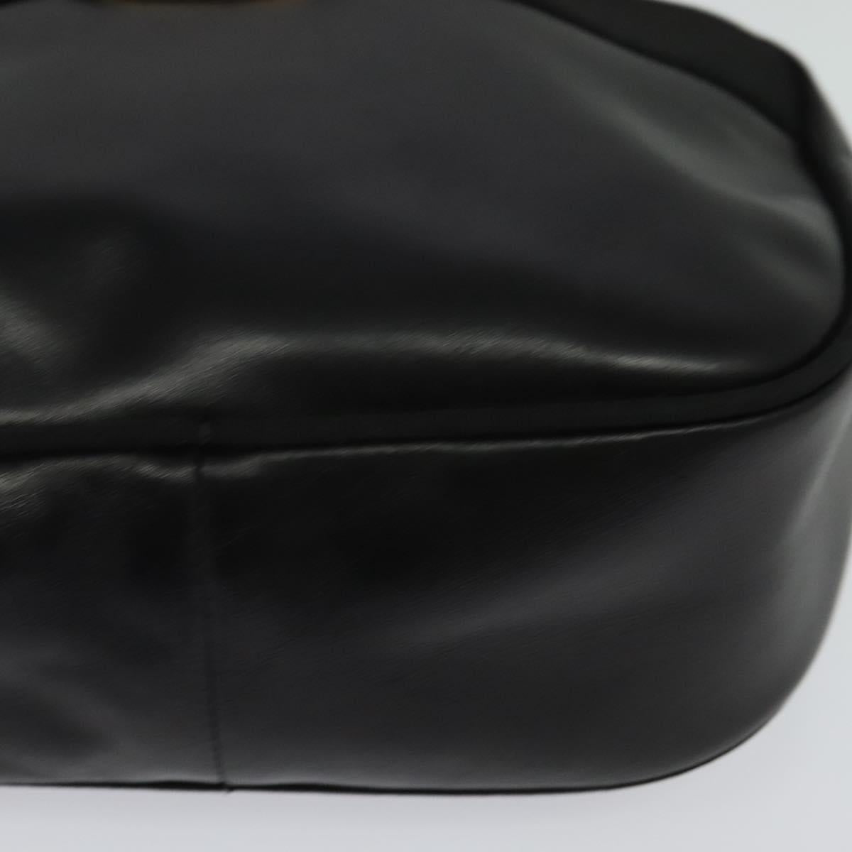 Salvatore Ferragamo Vala Shoulder Bag Leather Black Gold Auth 129395
