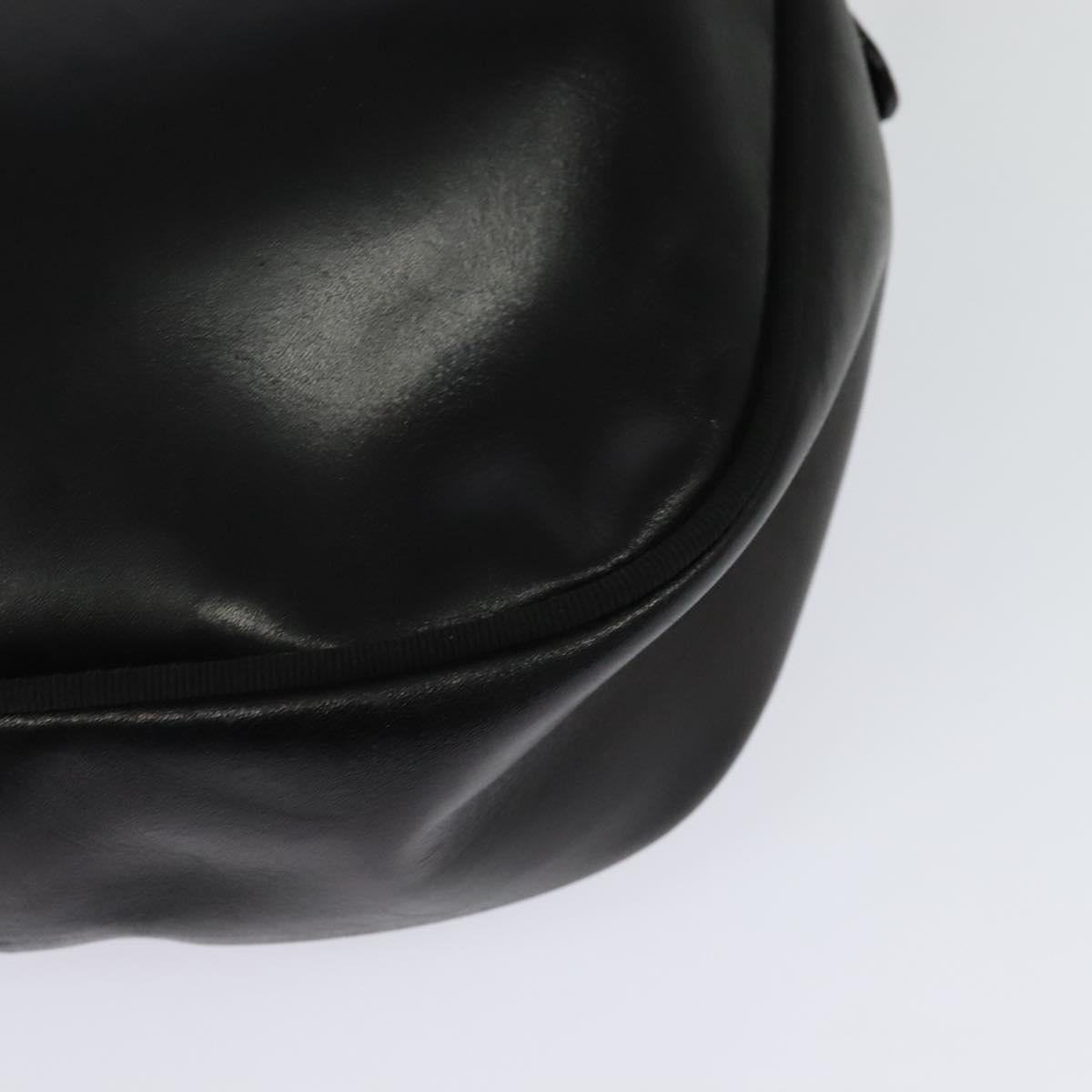 Salvatore Ferragamo Vala Shoulder Bag Leather Black Gold Auth 129395