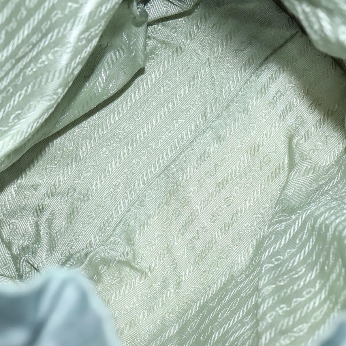 PRADA Backpack Nylon Light Blue Silver Auth 129416