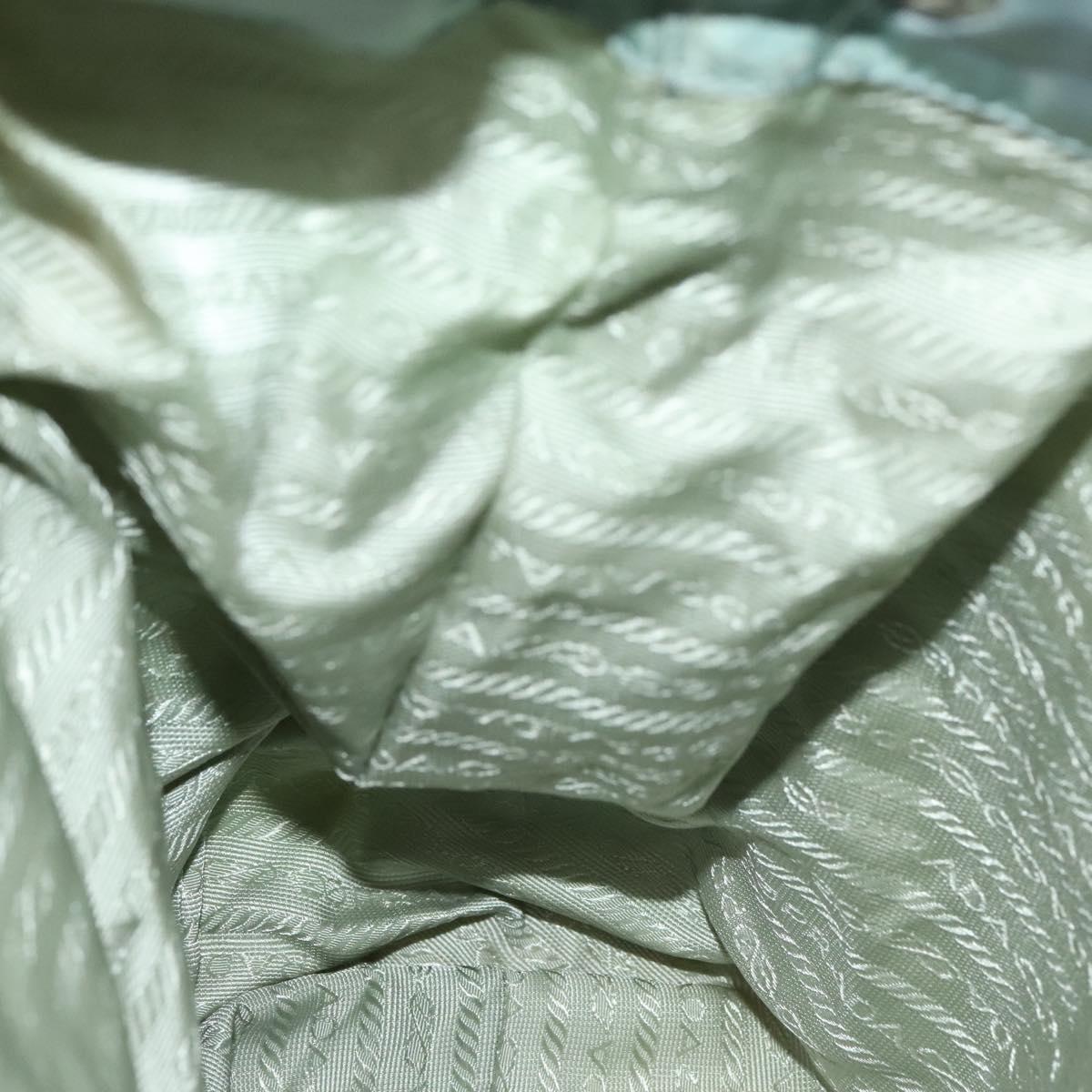 PRADA Backpack Nylon Light Blue Silver Auth 129416