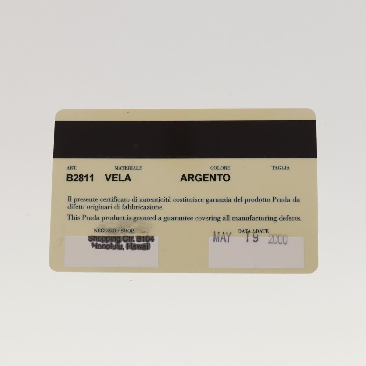 PRADA Backpack Nylon Light Blue Silver Auth 129416