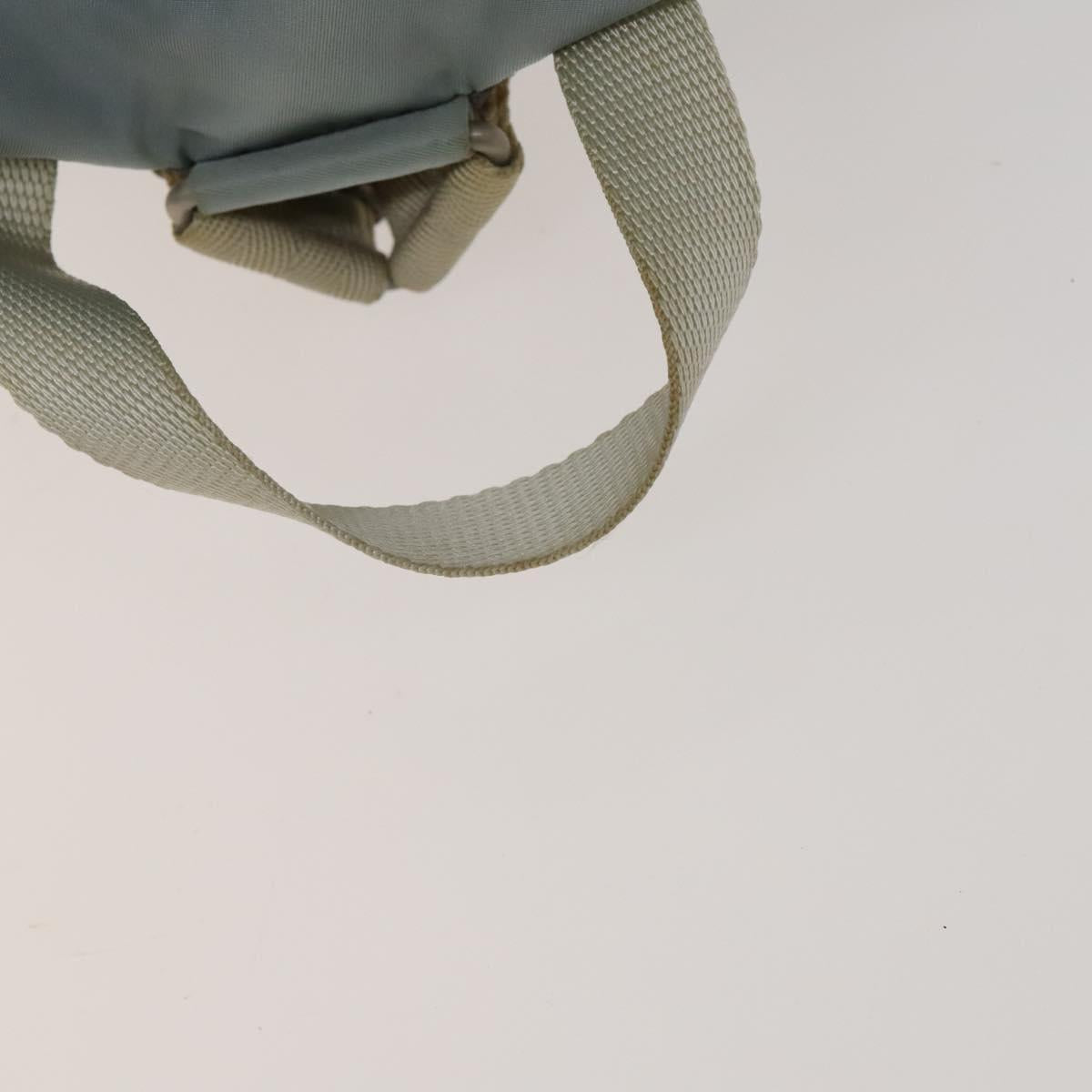 PRADA Backpack Nylon Light Blue Silver Auth 129416