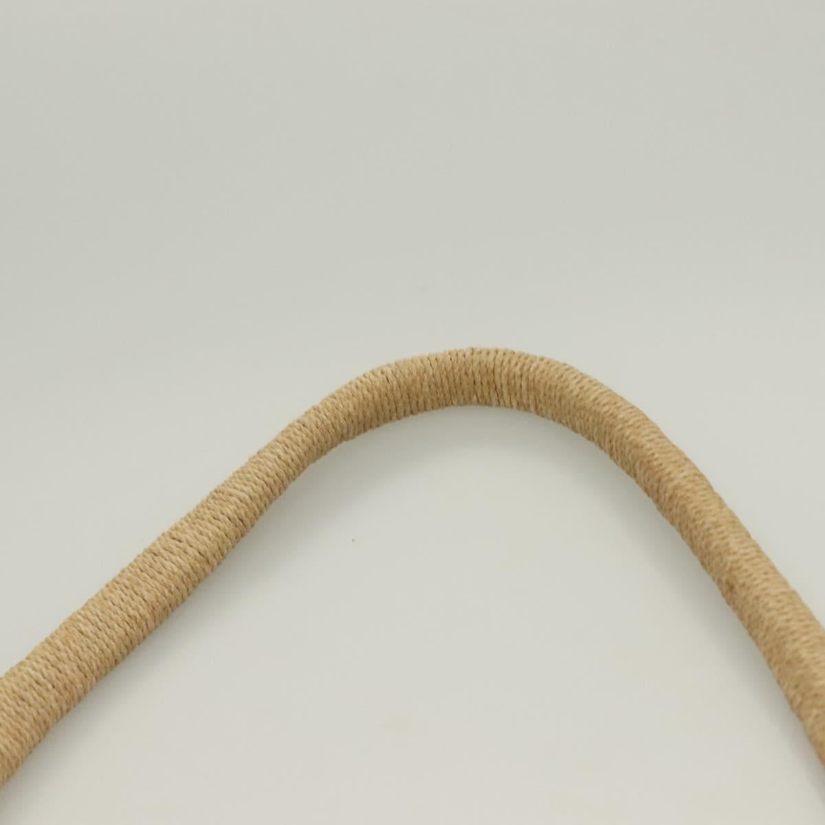 PRADA Shoulder Bag Leather Beige Auth 129420