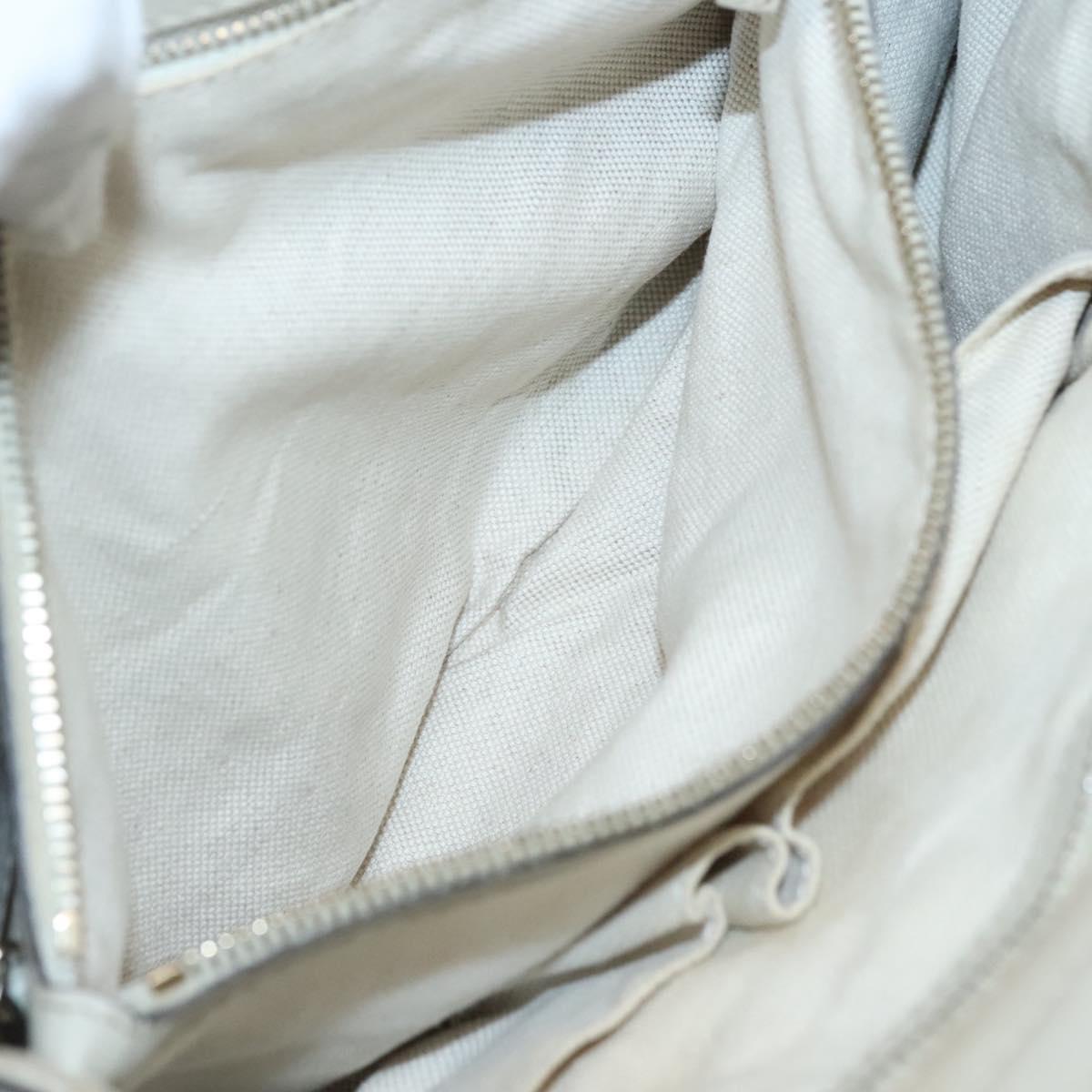 GUCCI GG Canvas Guccissima Pretty Tote Bag Leather Beige Gold 257063 Auth 129430