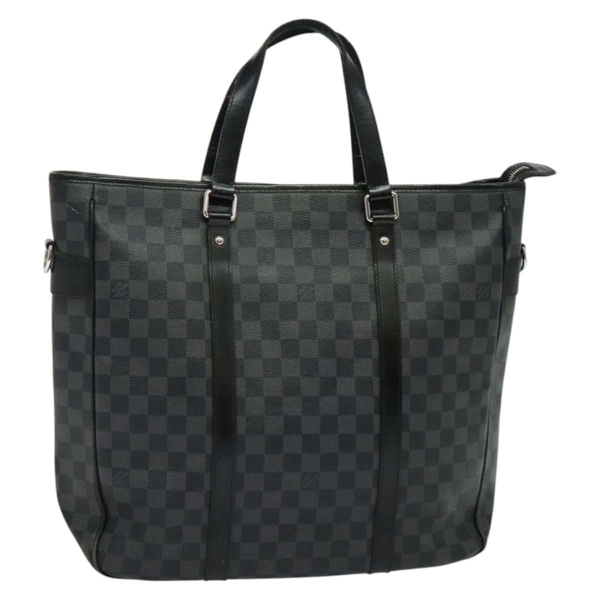 LOUIS VUITTON Damier Graphite Tadao Shoulder Bag 2way N51192 LV Auth 129438