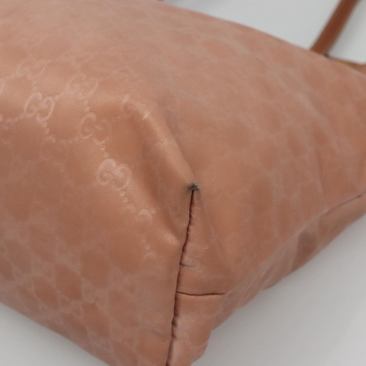 GUCCI GG Canvas Tote Bag Nylon Pink Gold 295252 Auth 129450