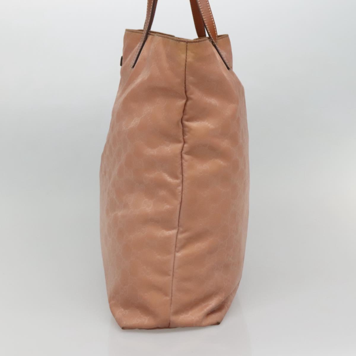 GUCCI GG Canvas Tote Bag Nylon Pink Gold 295252 Auth 129450