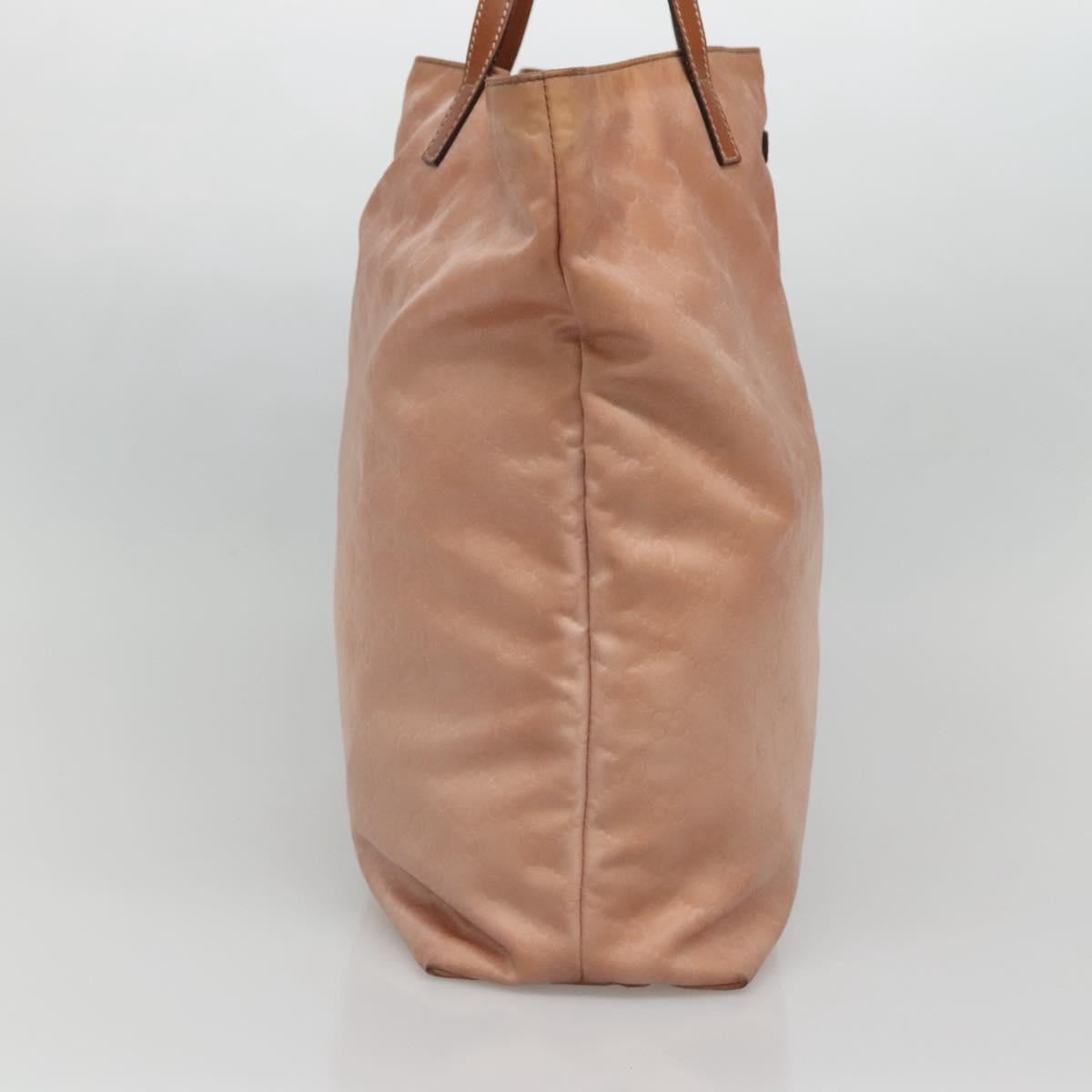 GUCCI GG Canvas Tote Bag Nylon Pink Gold 295252 Auth 129450