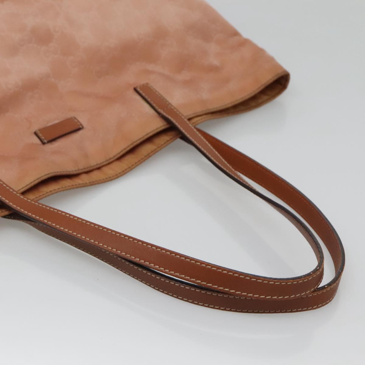 GUCCI GG Canvas Tote Bag Nylon Pink Gold 295252 Auth 129450