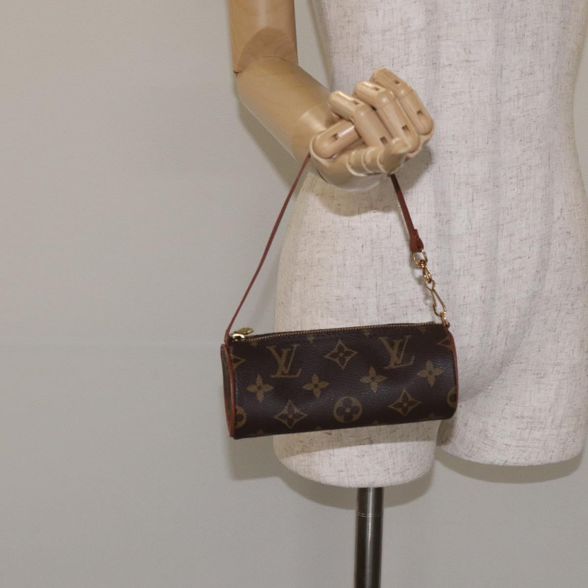 LOUIS VUITTON Monogram Papillon Pouch LV Auth 129460