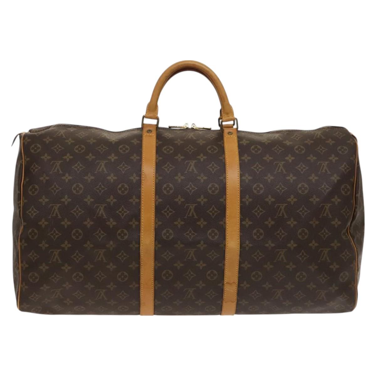 LOUIS VUITTON Monogram Keepall 60 Boston Bag M41422 LV Auth 129461