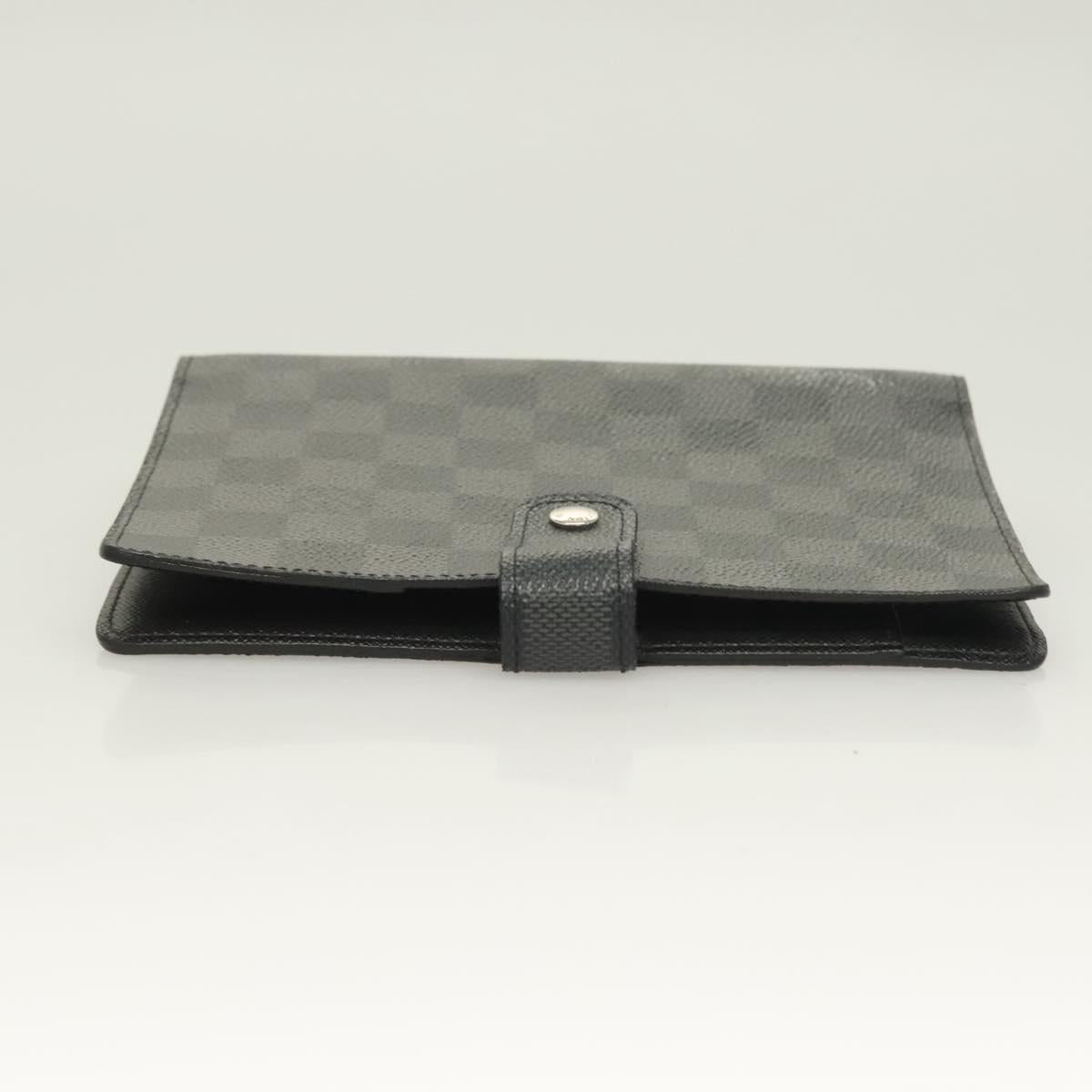 LOUIS VUITTON Damier Graphite Agenda MM Day Planner Cover R20242 LV Auth 129464