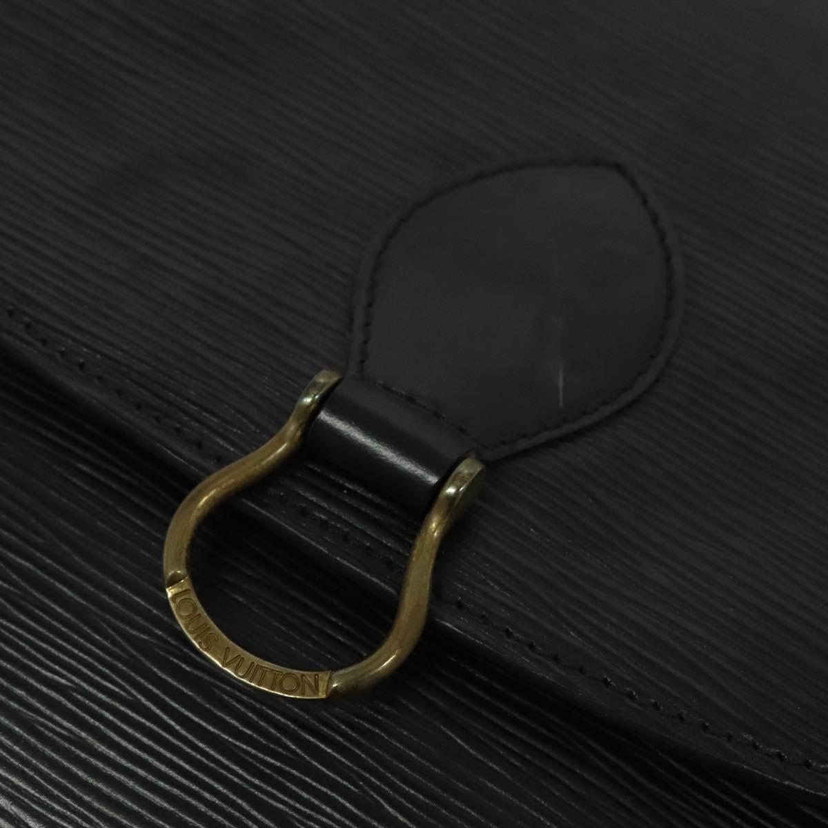 LOUIS VUITTON Epi Saint Cloud GM Shoulder Bag Black Noir M52192 LV Auth 129506