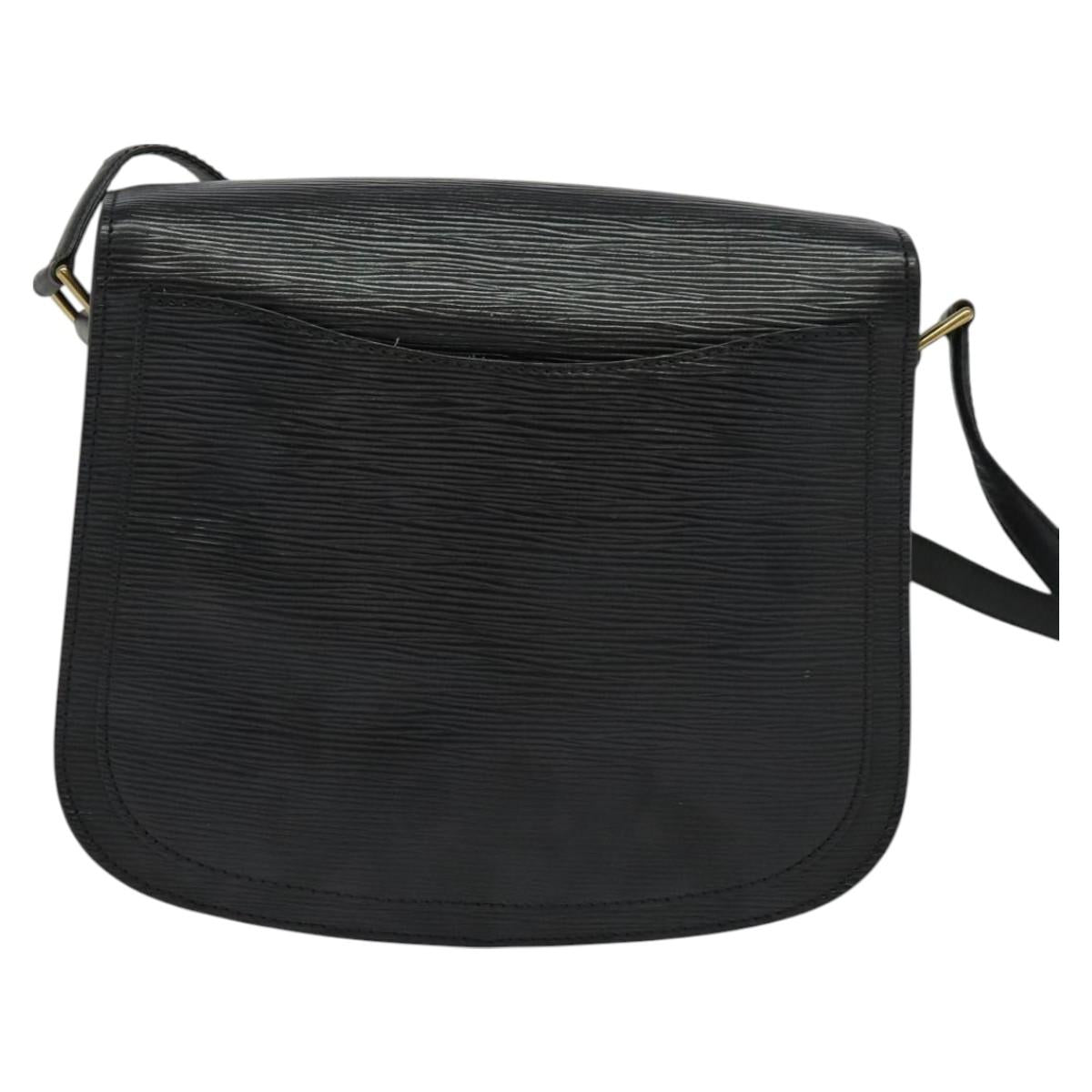 LOUIS VUITTON Epi Saint Cloud GM Shoulder Bag Black Noir M52192 LV Auth 129506