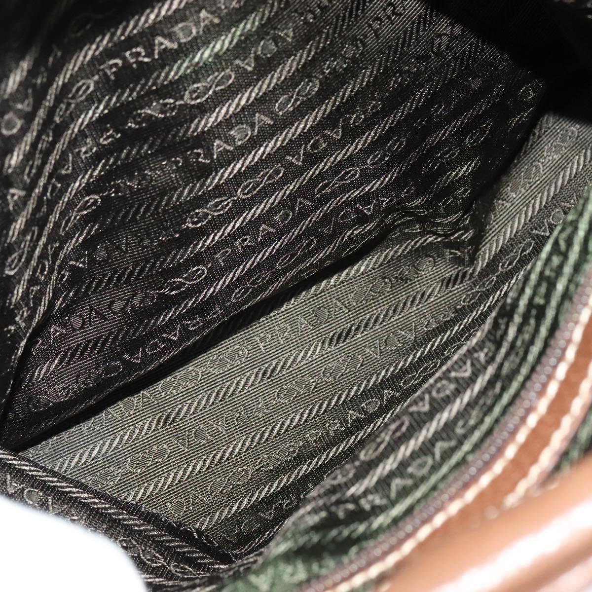 PRADA Boston Bag Leather Brown Auth 129509