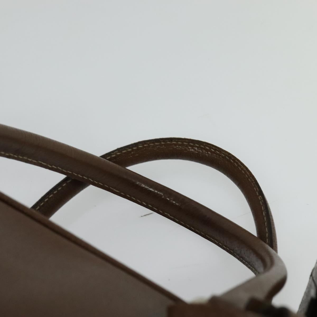 PRADA Boston Bag Leather Brown Auth 129509