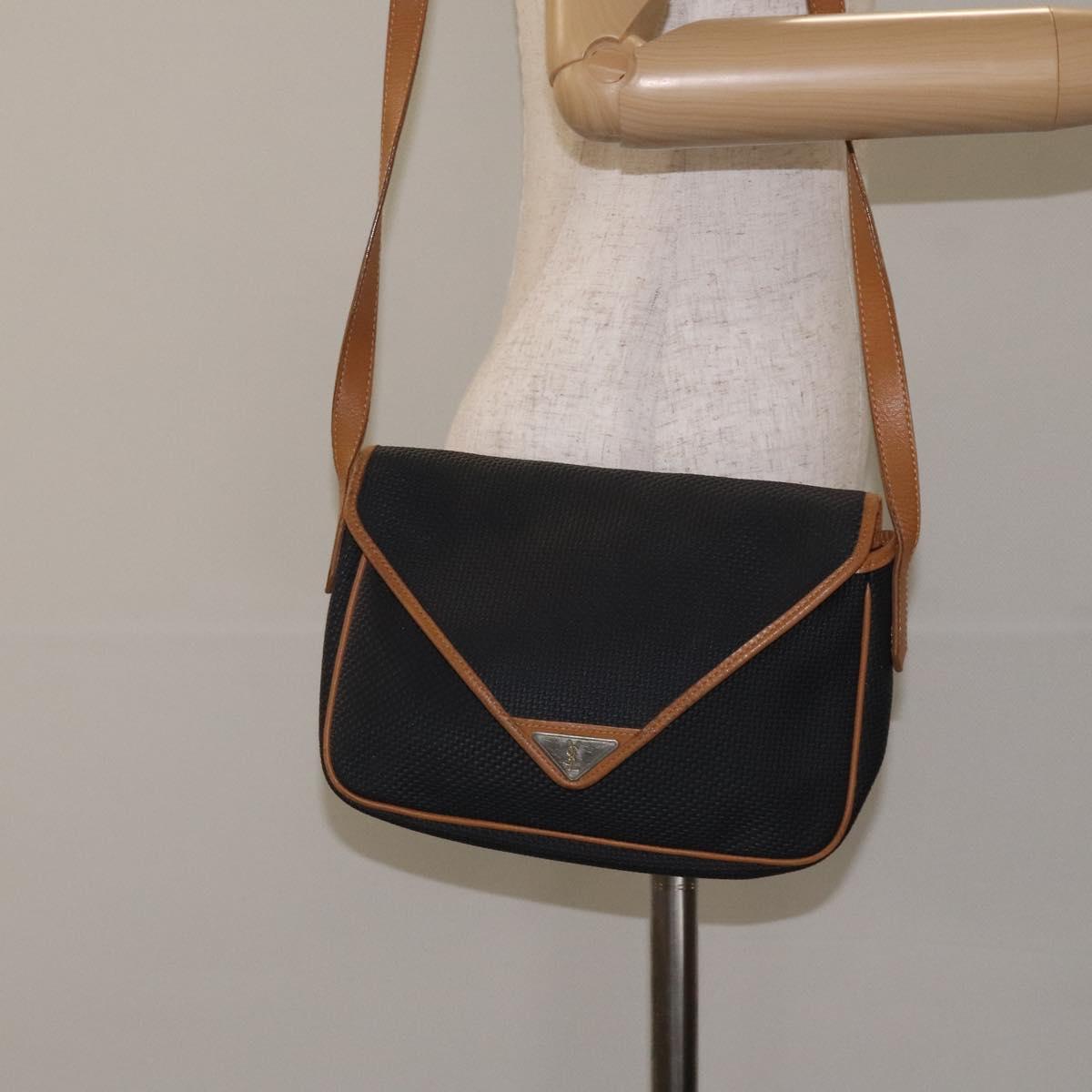 SAINT LAURENT Shoulder Bag PVC Canvas Navy Auth 129550