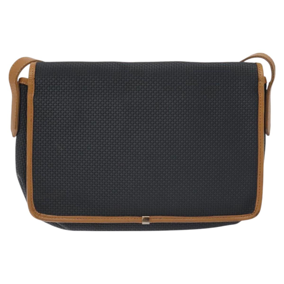 SAINT LAURENT Shoulder Bag PVC Canvas Navy Auth 129550