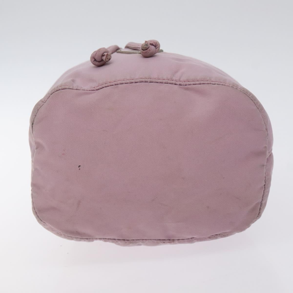 PRADA Pouch Nylon Pink Silver Auth 129576