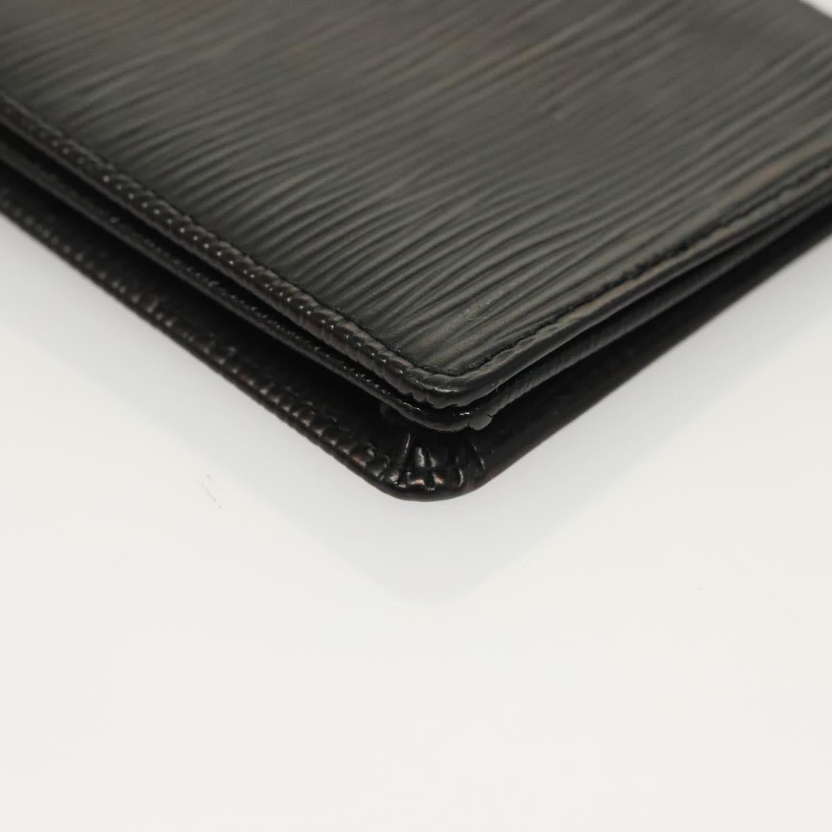 LOUIS VUITTON Epi Porte Cartes Credit Long Wallet Black M63212 LV Auth 129580