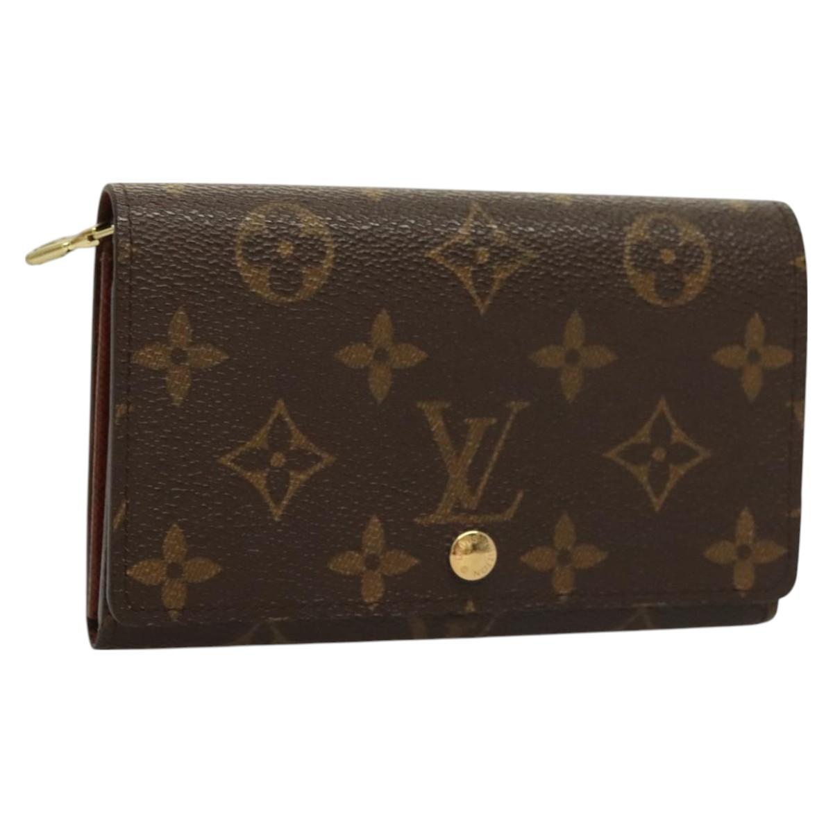LOUIS VUITTON Monogram Porte Monnaie Billets Tresor Wallet M61730 Auth 129581