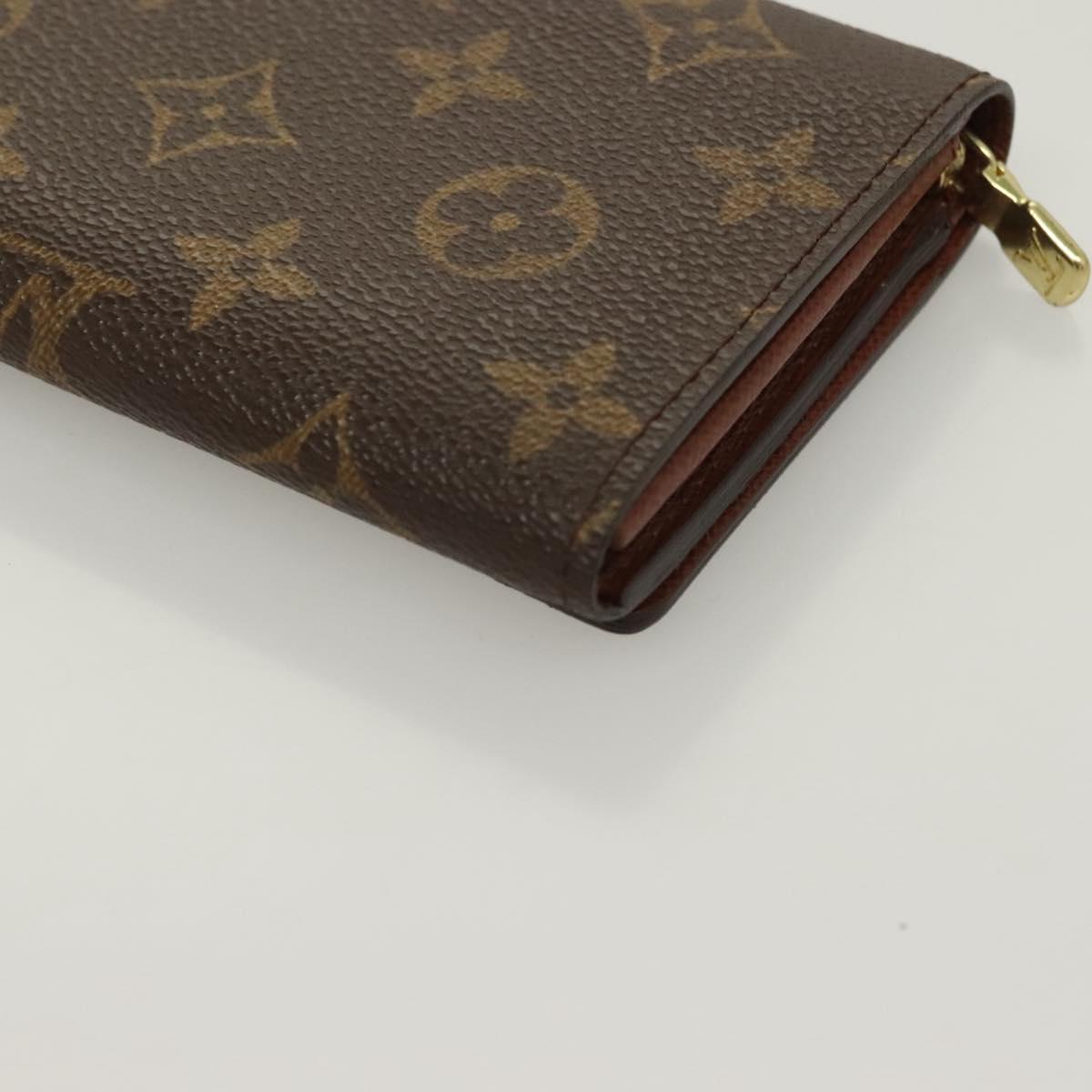 LOUIS VUITTON Monogram Porte Monnaie Billets Tresor Wallet M61730 Auth 129581