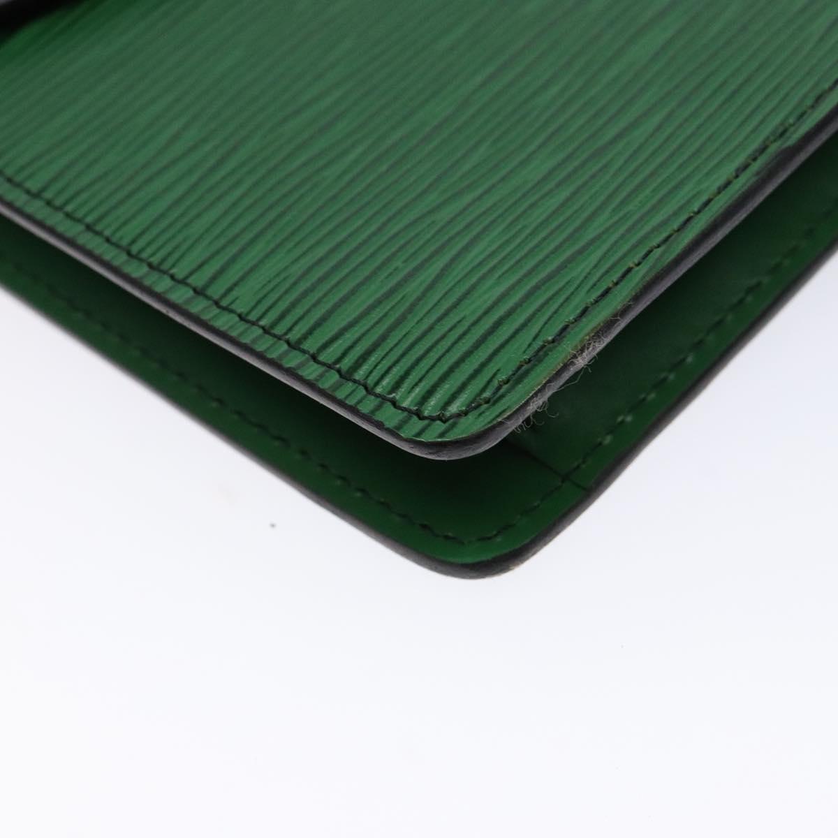 LOUIS VUITTON Epi Montaigne 23 Clutch Bag Green M52664 LV Auth 129609