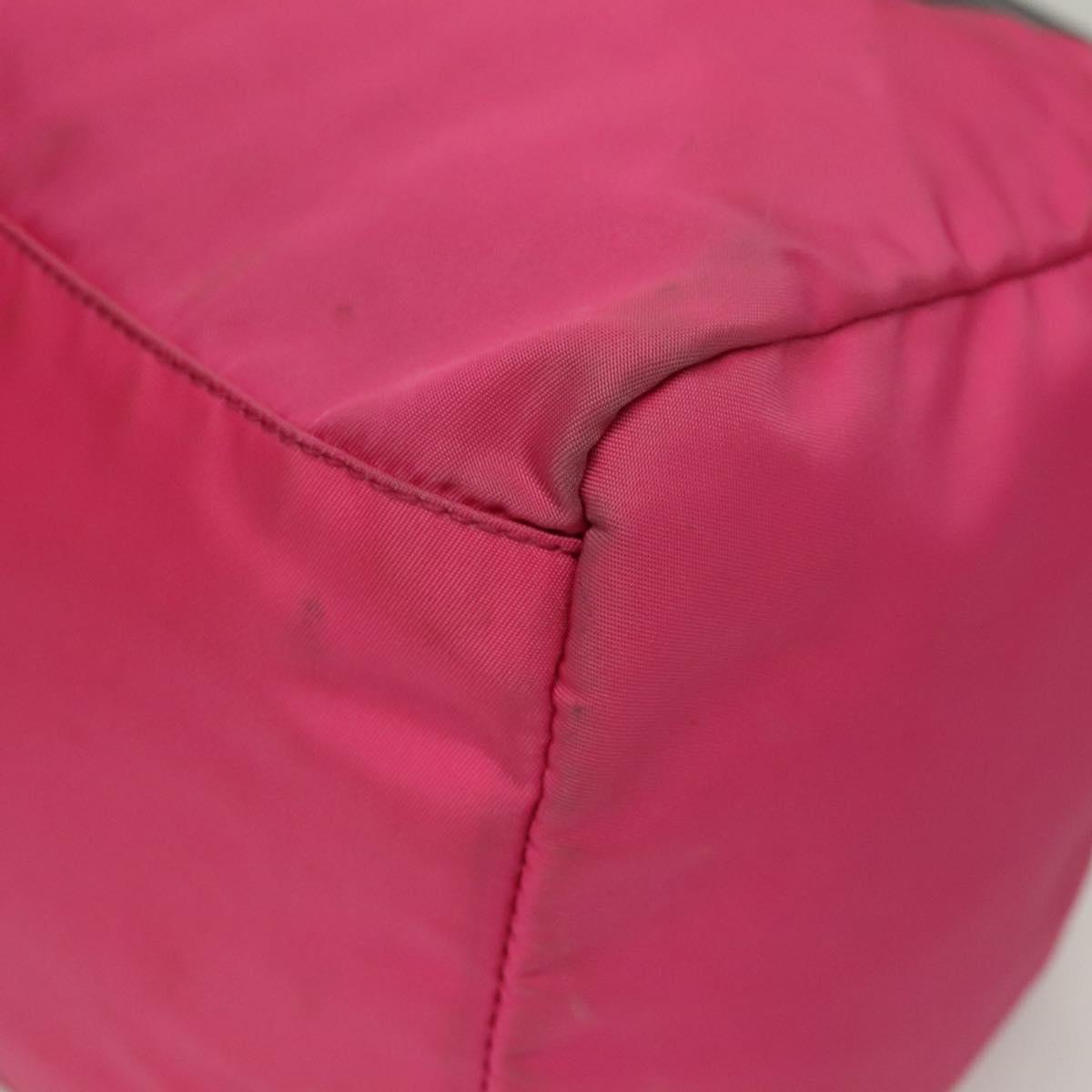 PRADA Shoulder Bag Nylon Pink Silver Auth 129631