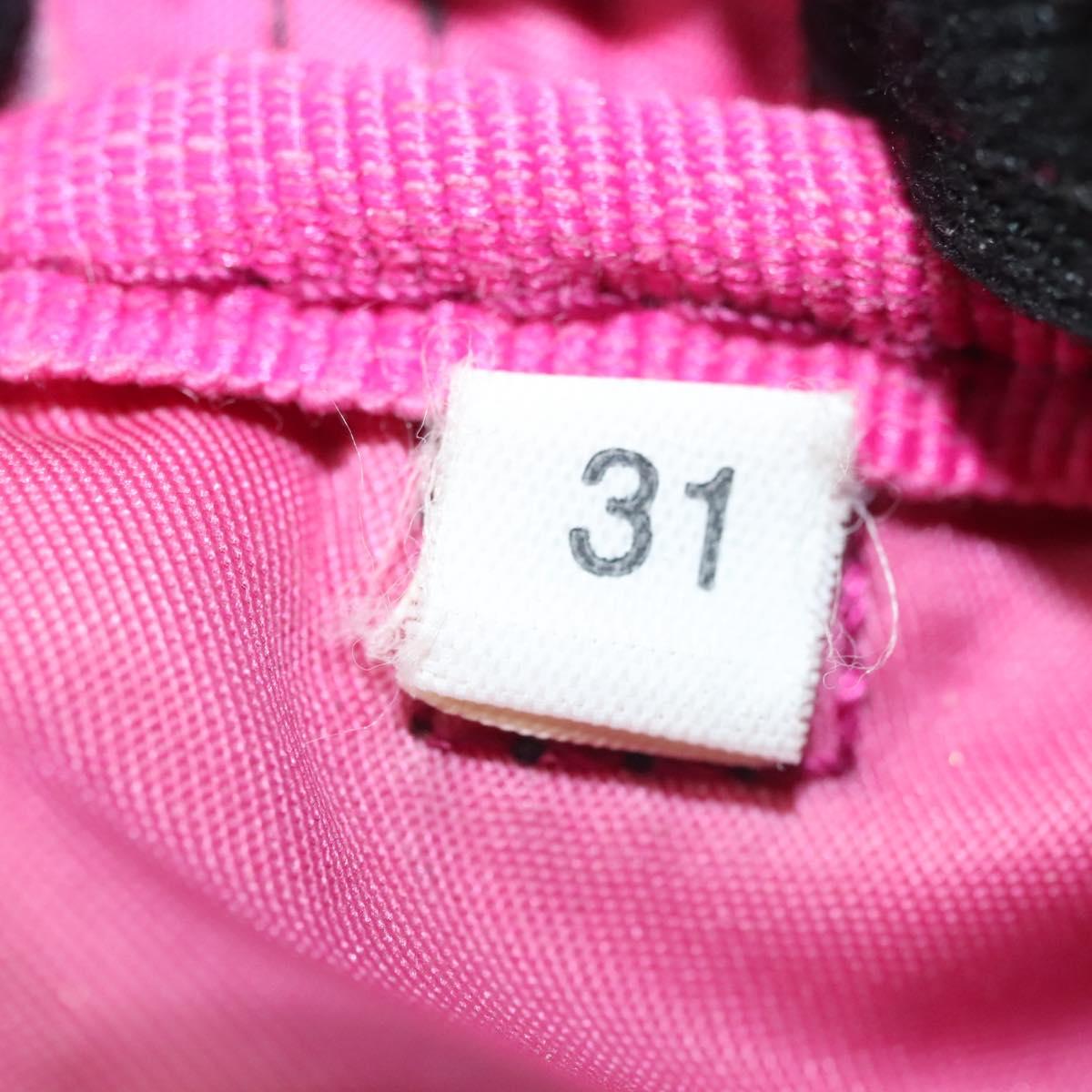 PRADA Shoulder Bag Nylon Pink Silver Auth 129631
