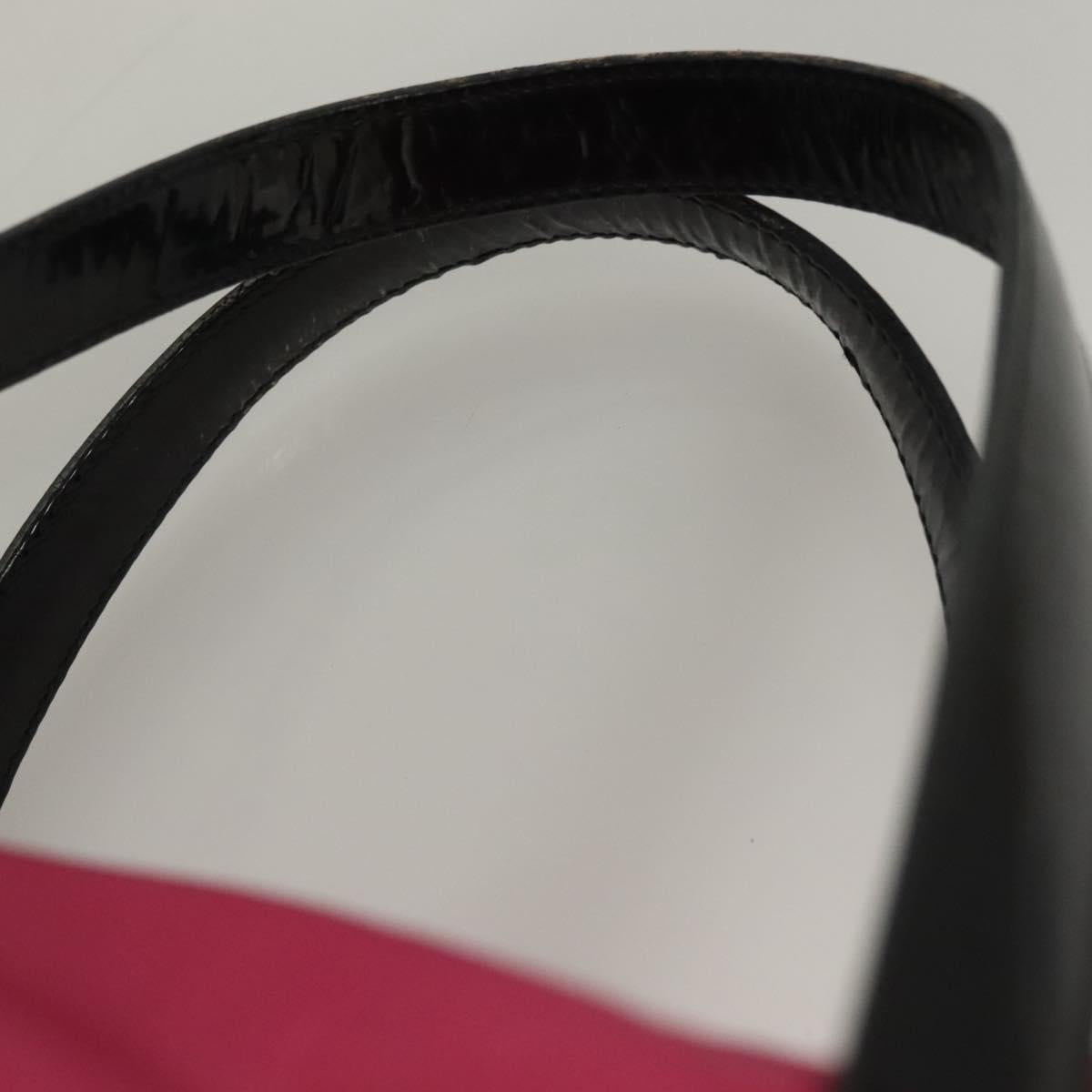 PRADA Shoulder Bag Nylon Pink Silver Auth 129631