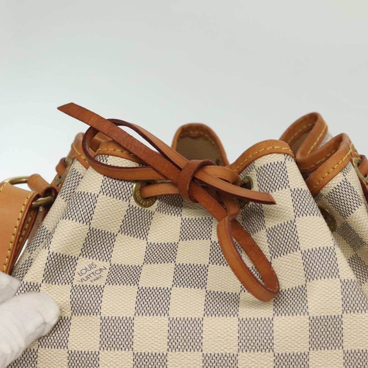 LOUIS VUITTON Damier Azur Noe Shoulder Bag N42222 LV Auth 129640