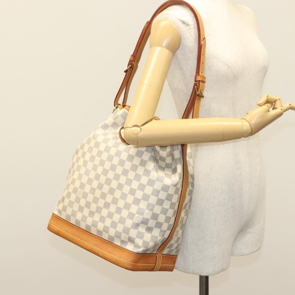 LOUIS VUITTON Damier Azur Noe Shoulder Bag N42222 LV Auth 129640