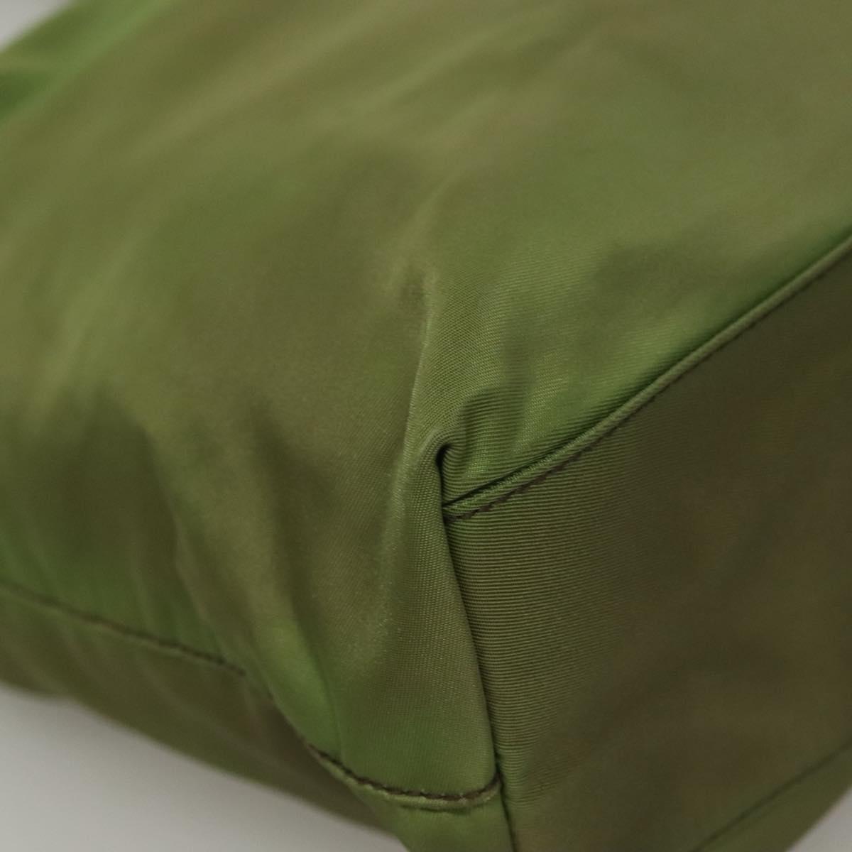 PRADA Tote Bag Nylon Green Auth 129642