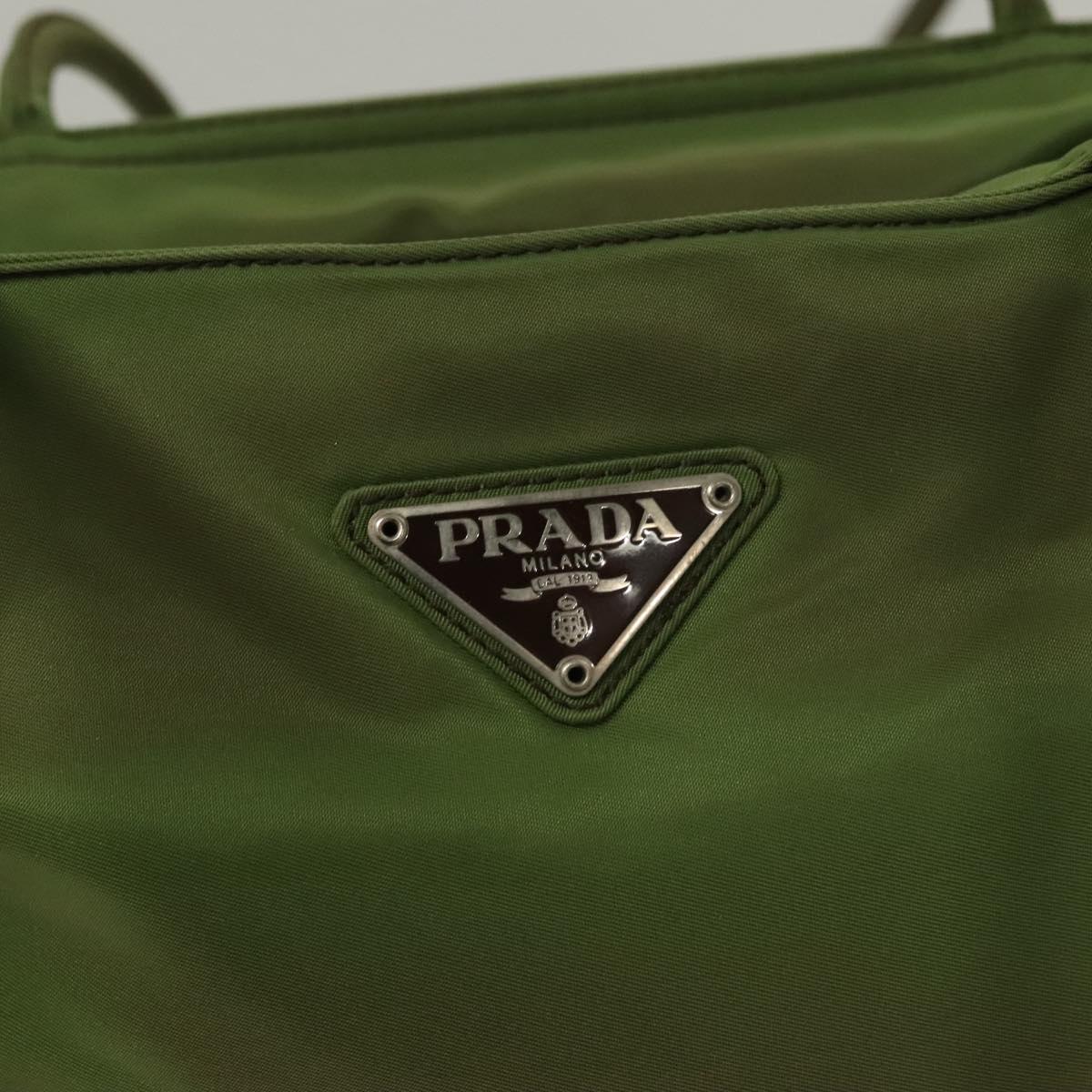 PRADA Tote Bag Nylon Green Auth 129642