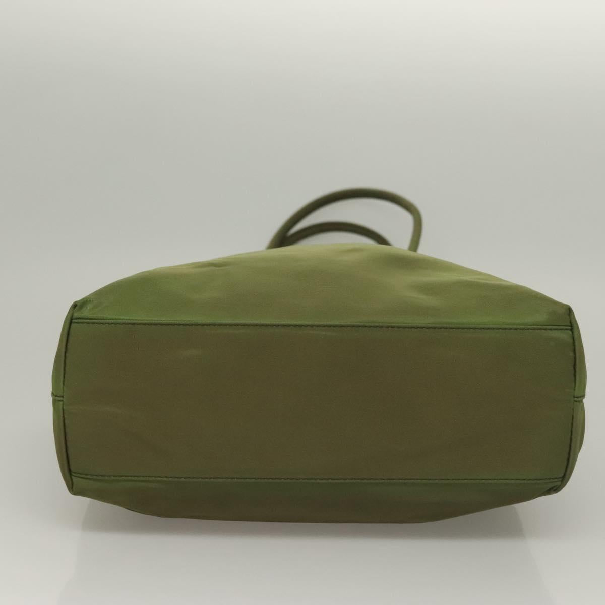 PRADA Tote Bag Nylon Green Auth 129642