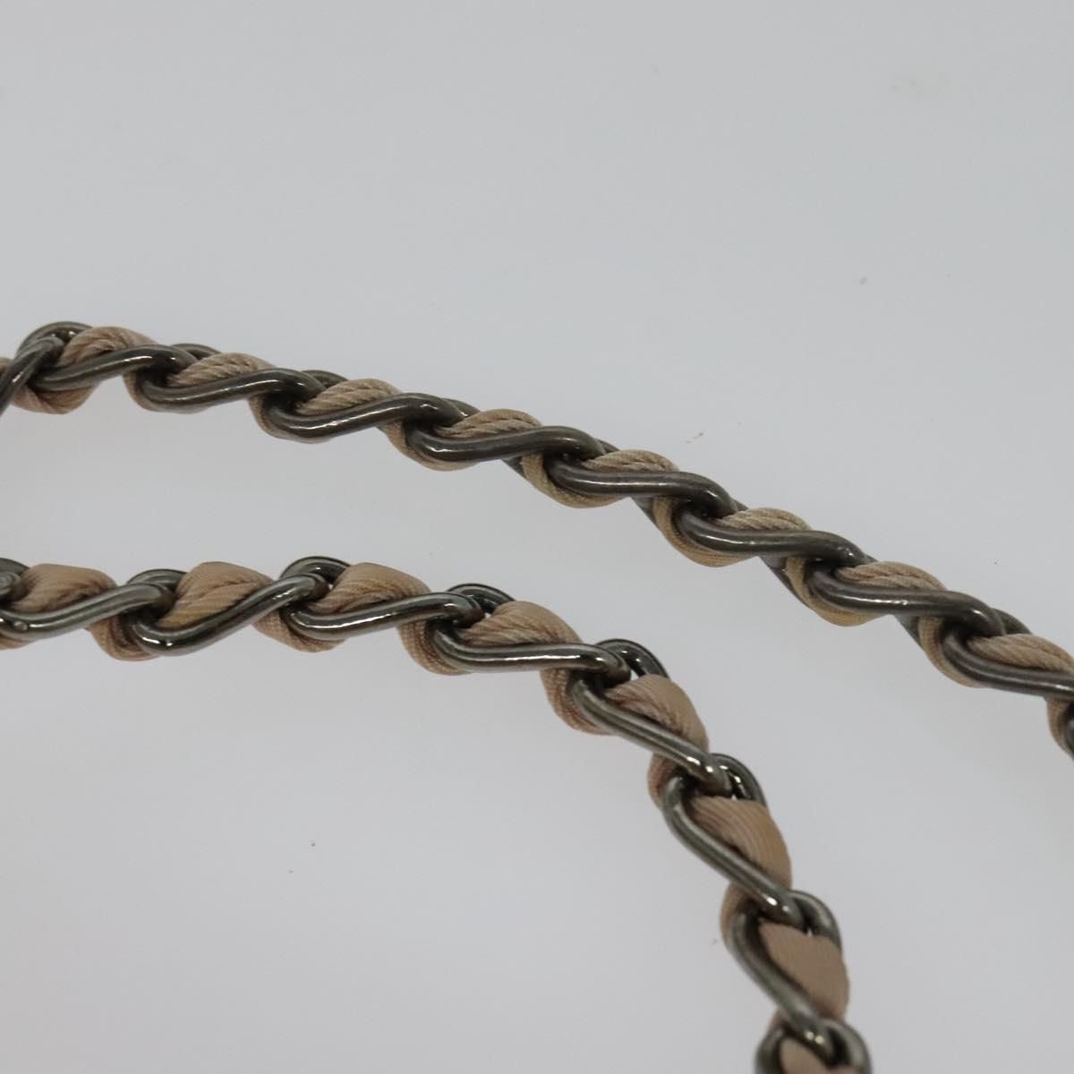 PRADA Chain Shoulder Bag Nylon 2way Pink Silver Auth 129644