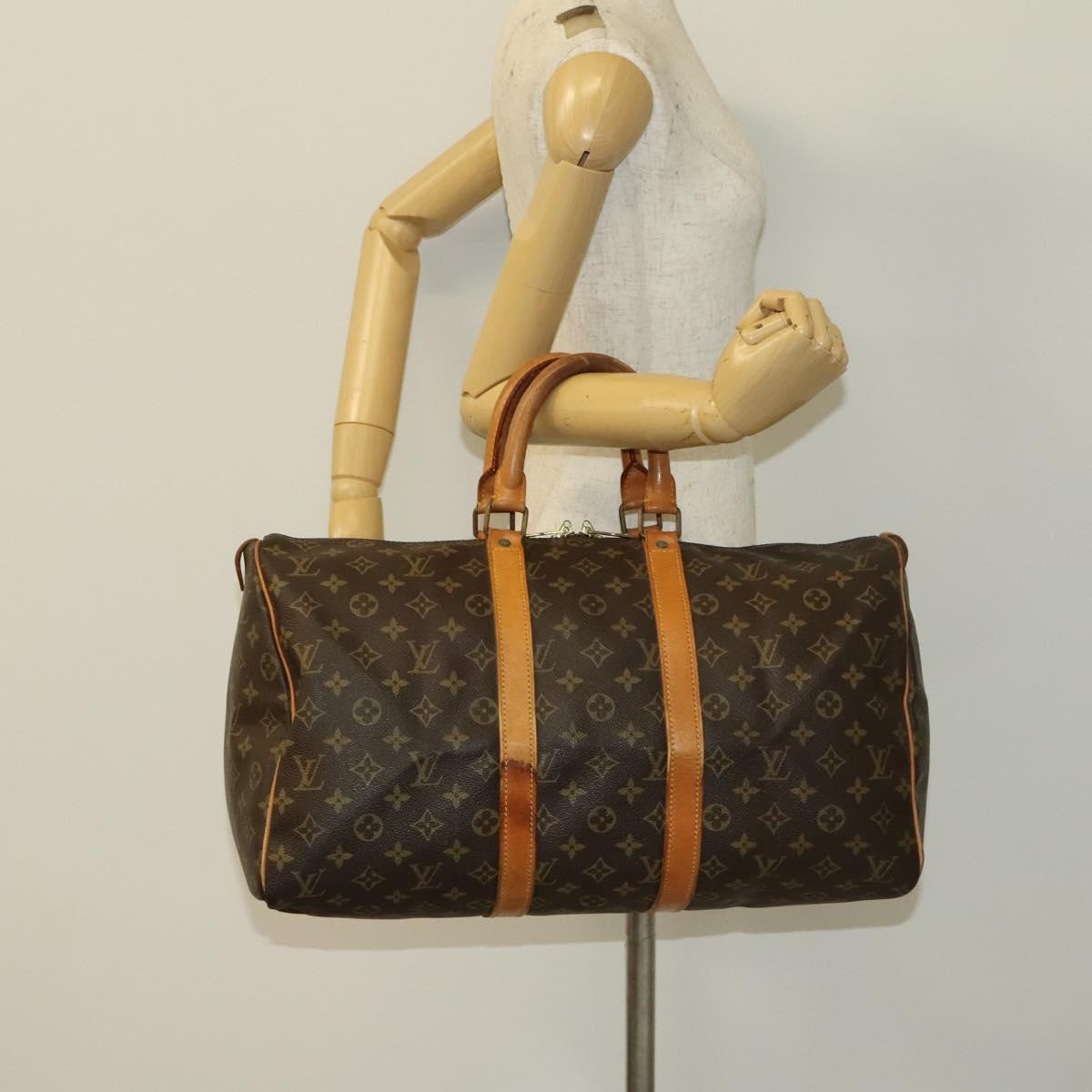 LOUIS VUITTON Monogram Keepall 45 Boston Bag M41428 LV Auth 129657