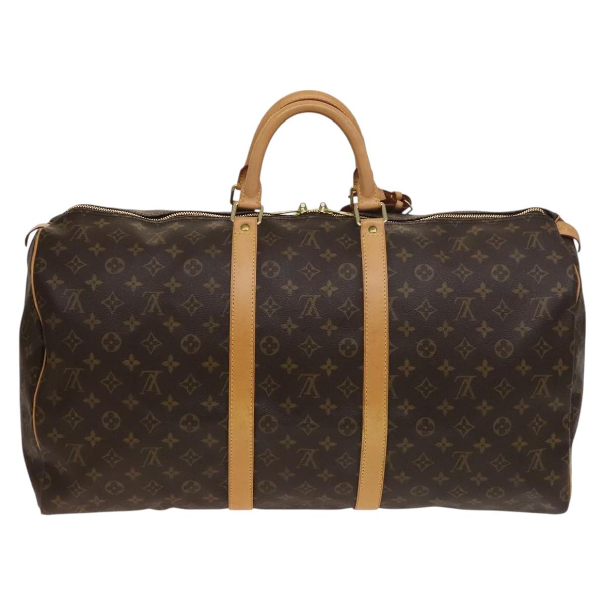 LOUIS VUITTON Monogram Keepall 55 Boston Bag M41424 LV Auth 129658