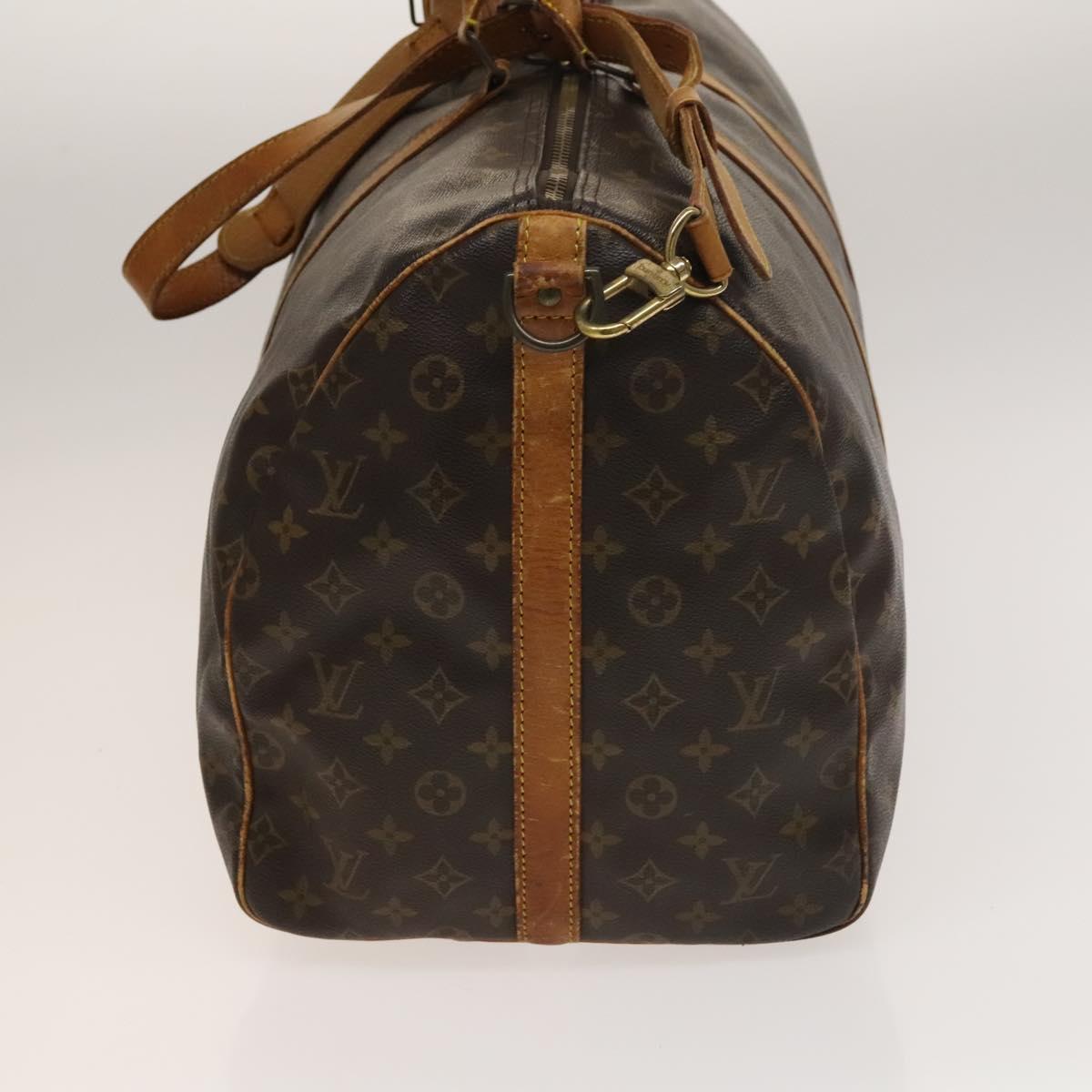 LOUIS VUITTON Monogram Keepall Bandouliere 55 Boston Bag M41414 LV Auth 129659