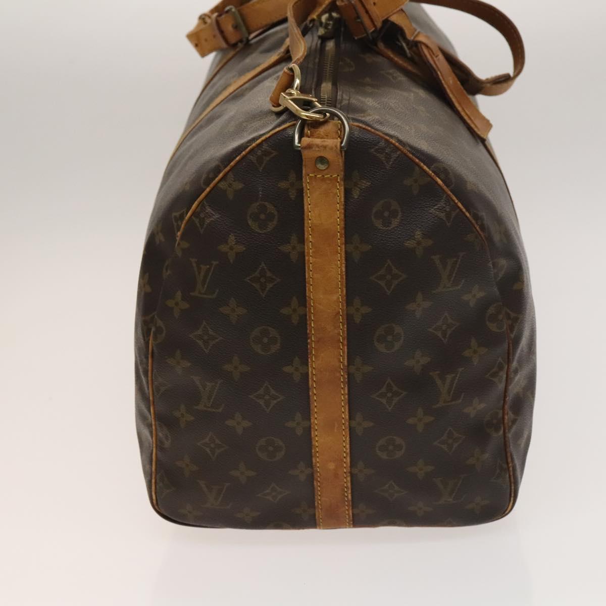 LOUIS VUITTON Monogram Keepall Bandouliere 55 Boston Bag M41414 LV Auth 129659