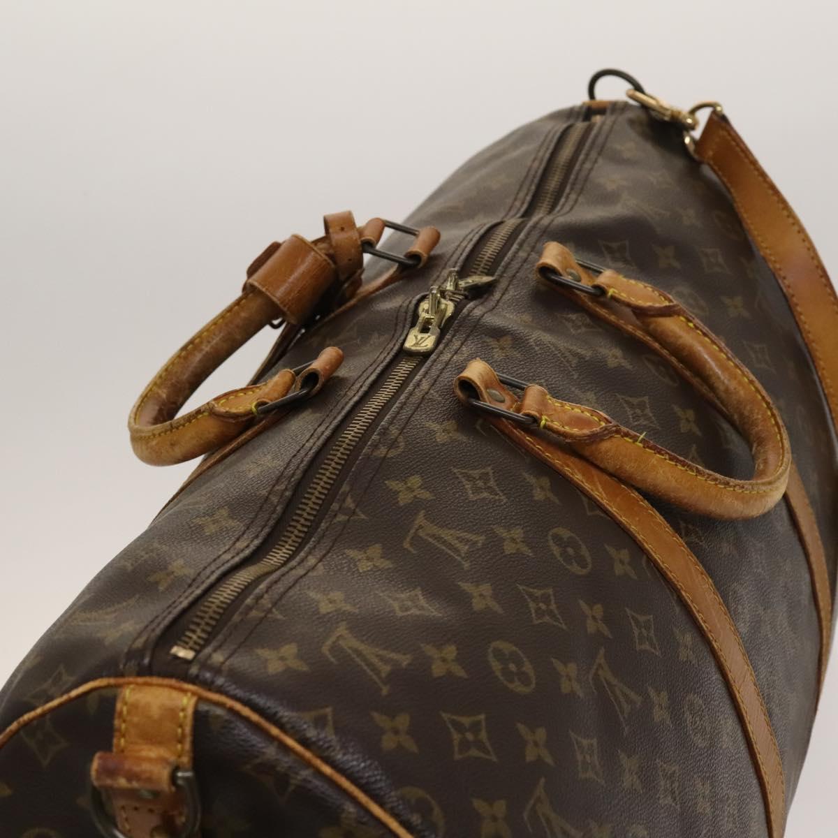 LOUIS VUITTON Monogram Keepall Bandouliere 55 Boston Bag M41414 LV Auth 129659