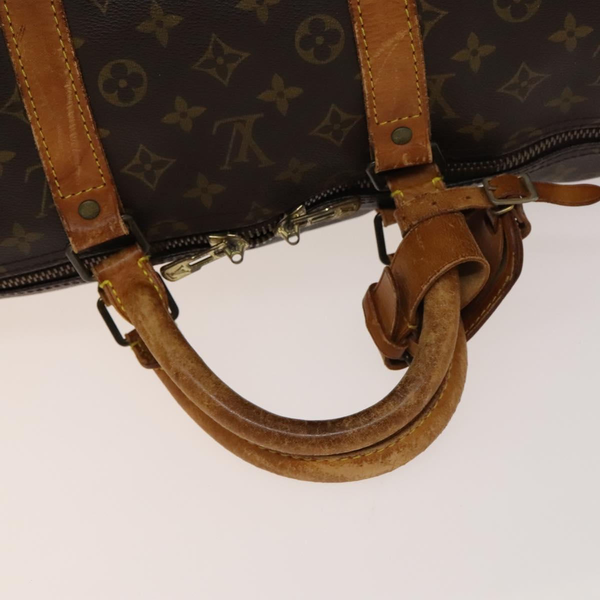 LOUIS VUITTON Monogram Keepall Bandouliere 55 Boston Bag M41414 LV Auth 129659