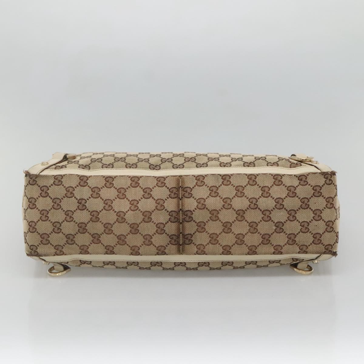 GUCCI GG Canvas Abbey Tote Bag Beige Gold 141472 Auth 129687