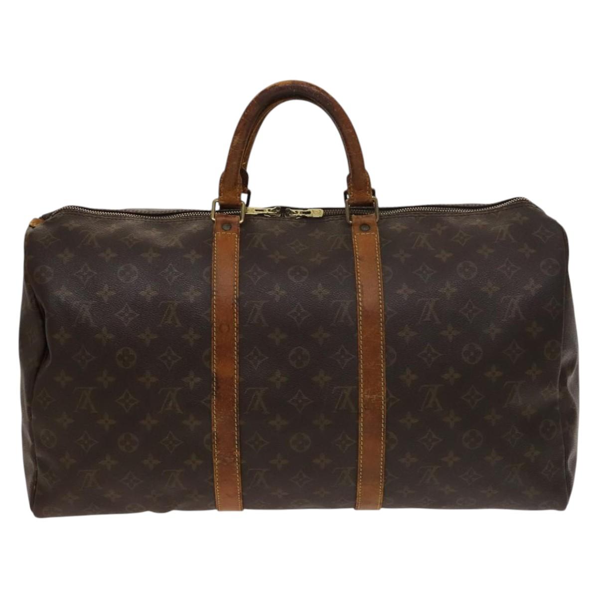 LOUIS VUITTON Monogram Keepall 50 Boston Bag M41426 LV Auth 129690