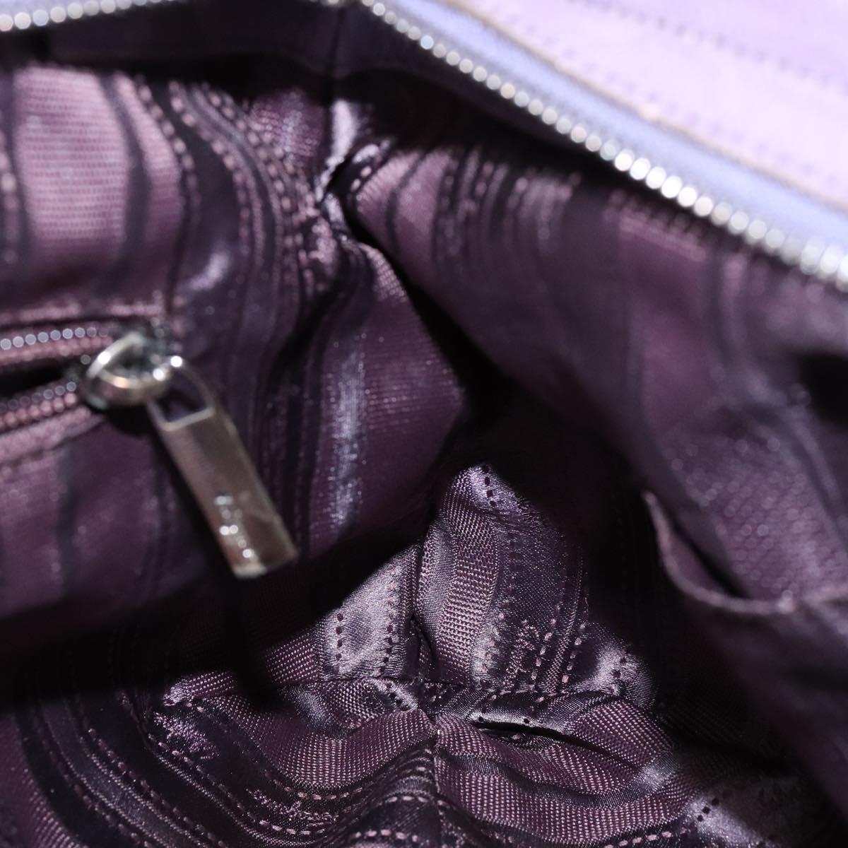 Salvatore Ferragamo Gancini Hand Bag Leather Purple Auth 129700