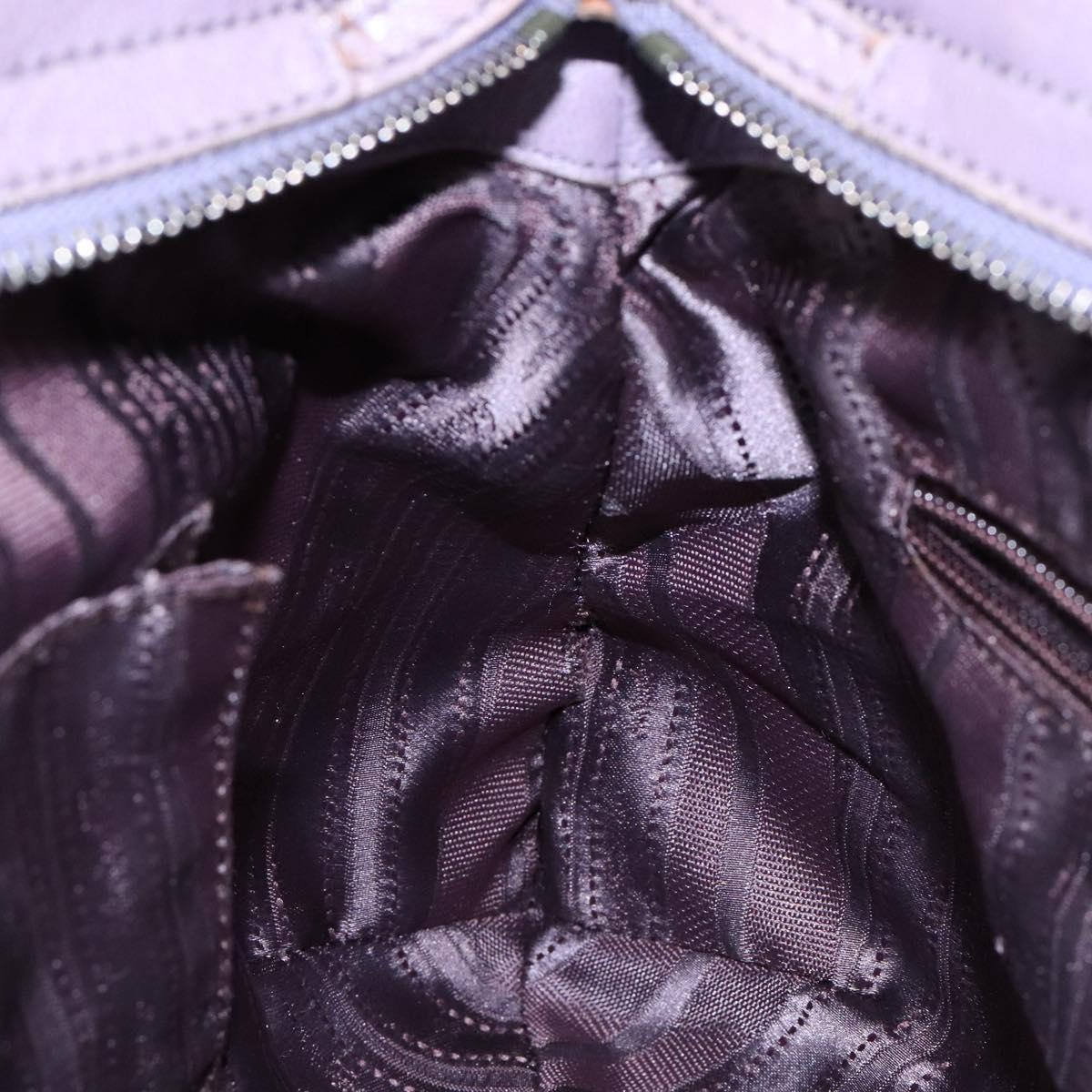 Salvatore Ferragamo Gancini Hand Bag Leather Purple Auth 129700