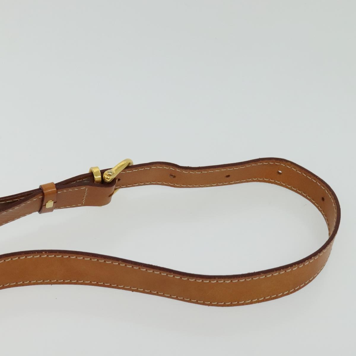 CELINE Macadam Canvas Shoulder Bag PVC Leather Brown Gold Auth 129705