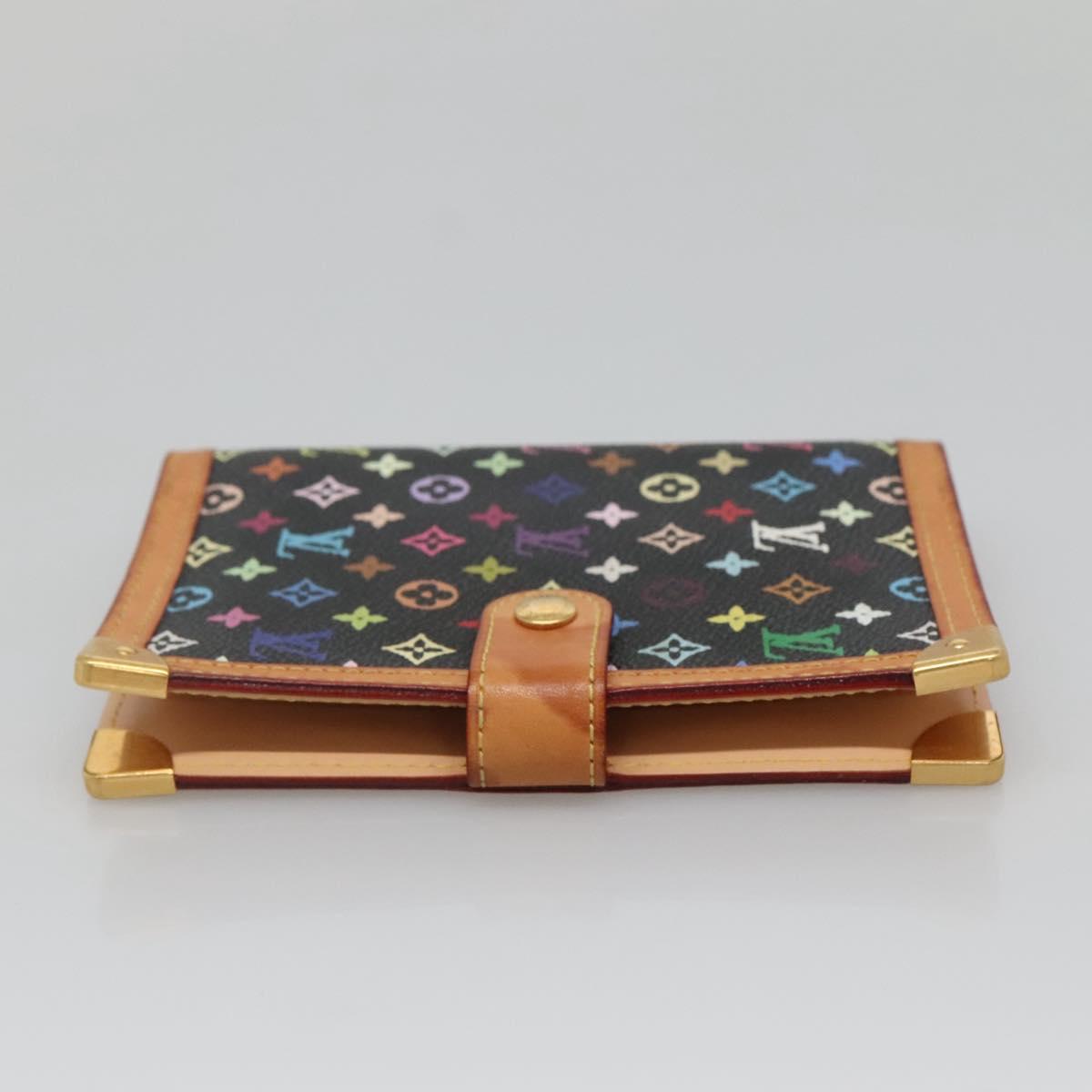 LOUIS VUITTON Multicolor Agenda PM Day Planner Cover Black R20895 Auth 129749